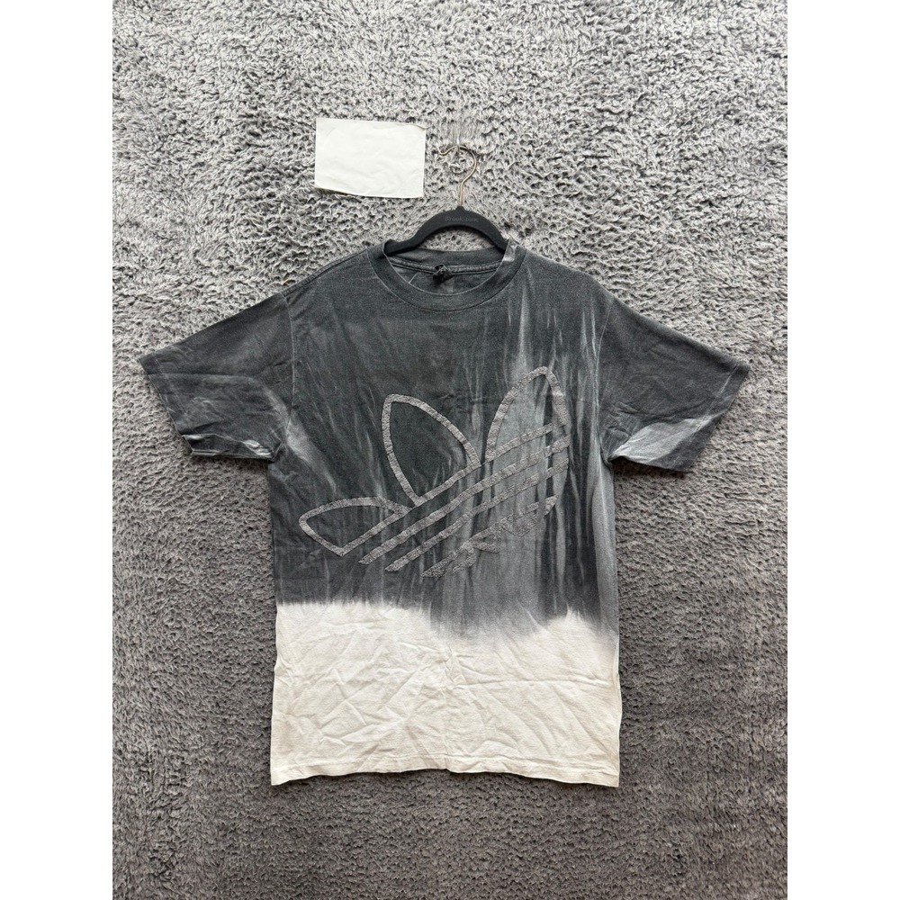 Vintage 90s Adidas Trefoil Big Logo Graphic Ombre Short Sleeve T-Shirt Size M/L